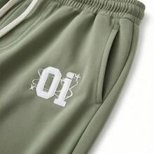 Pantalones acampanados de estilo callejero para exteriores con estampado digital de todo el año en color verde para hombres - Verde - Ver 3