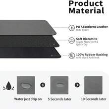 (¡Hot !!) 1 pieza Protector de estufa plano 2D y tapete de goma antideslizante resistente al calor adecuado para estufa de inducción, estufa de vidrio y tapete multifuncional antiarañazos, también se puede usar como horno, lavadora, secadora y decoración de cocina, la mejor opción. - Multicolor - Ver 9