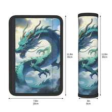 1件装时尚印花汽车安全带肩垫 - A - 查看 8