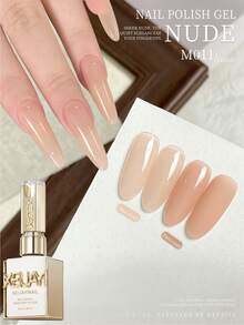XEIJAYI 1 Chai Sơn Móng Tay 15ml - Màu Nude Trong Suốt Jelly Ice, Có Thể Bóc Dưới Đèn UV LED, Không Chứa Formaldehyde, Bóng Mịn, Màu Đậm, Thích Hợp Cho Tiệm Làm Móng Và Tự Làm Tại Nhà - Màu Khỏa thân - Xem 3