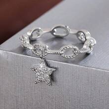 1 chiếc nhẫn nữ thiết kế hình ngôi sao treo thanh lịch, đính đá Cubic Zirconia, thích hợp đeo hàng ngày. - Nhiều màu - Xem 16
