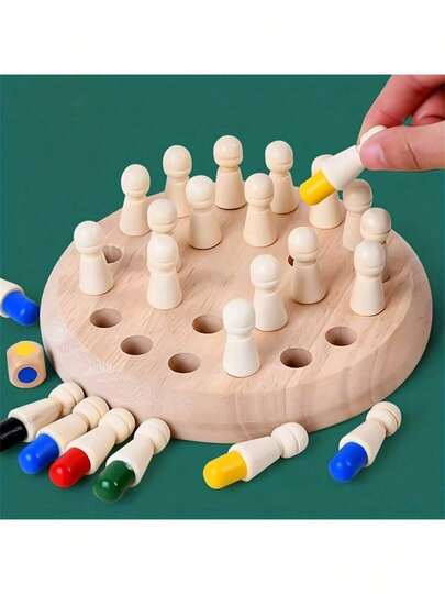 Bộ cờ vua bằng que diêm gỗ: Một trò chơi logic mang tính giáo dục và thử thách trí tuệ - Sự kết hợp hoàn hảo giữa tương tác và niềm vui! Thích hợp cho các buổi họp mặt gia đình.