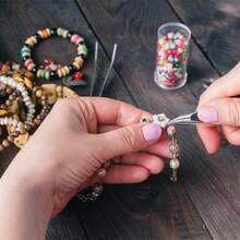 4/5/6/8/10毫米金/白K型单环DIY套装，含钳子、镊子和龙虾扣，适用于珠宝制作、项链维修、连接短链和耳环、制作手链、修复项链、制作链条及其他珠宝DIY项目 - 彩色 - 查看 7