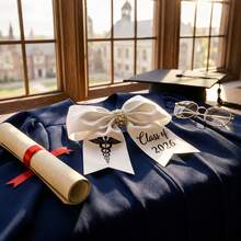 Lazo personalizado para birrete de graduación: texto personalizado, lazo de satén personalizado para graduación, lazo personalizado, lazo para birrete de graduación, lazo con letras, lazo de graduación, lazo personalizado, accesorios de graduación, lazo para birrete de graduación, decoración para birrete de graduación, decoración de lazo de graduación, decoración de lazo de graduación, lazo de graduación personalizado - Multicolor - Ver 4