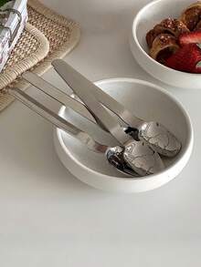 1pc Cute Koala Spoon & Fork, Refined Minimalist 304 Stainless Steel Koala Spoon And Fork Dessert Cutlery, Suitable For Cafe, Home, Restaurant, Party, Ball, Office - View 7