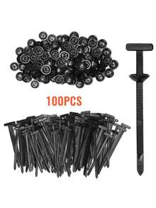 Bộ 30/50/100/200 chiếc dây buộc cáp đa năng bằng nylon - Dây buộc đa chức năng với thiết kế ghim và nút, khóa cài bằng nhựa chống tia UV dùng cho sửa chữa ô tô và sử dụng hàng ngày. - Nhiều màu - Xem 1