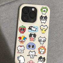 54张透明可爱卡通猫咪贴纸，精美动物贴纸，适用于水瓶、吉他、行李箱、手机壳、笔记本电脑、滑板、礼品等。 - F - 查看 5