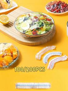 200PCS Colorful Disposable Elastic Bowl Covers, Stretch Food Lids, Dust-Proof And Fresh-Keeping, Great Alternative To Plastic Wrap. Suitable For Bowls, Plates, Fruits, Bread Proofing, Picnics, Camping And Daily Kitchen Use - Multicolor - View 4