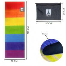 Rebuwo - Tapete de viaje para yoga y pilates antideslizante tapete de ejercicio de gamuza plegable para viajes tapete de viaje ligero de goma - Con color - Ver 2