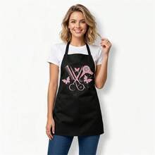 Tạp dề thợ làm tóc họa tiết cổ điển, tạp dề thợ làm tóc tại salon. - màu đen - Xem 2