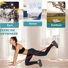 Heavy Duty Latex Elastic Resistance Band, Pull-Up Assist Band, Suitable For Fitness Training, Home Gym Body Shaping Exercises - Multicolor - View 6