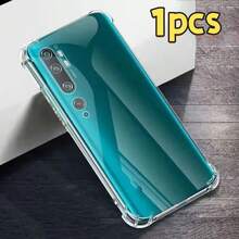 适用于小米 15 Pro/15/13/12T/10/A3/10i 5G/Poco X5/Poco C51 及类似系列智能手机的透明手机壳，四角透明防摔，手机壳，防摔手机壳，透明手机壳，简约手机壳，纯色手机壳，透明手机壳，TPU 防摔手机壳 - 無色 - 查看 1