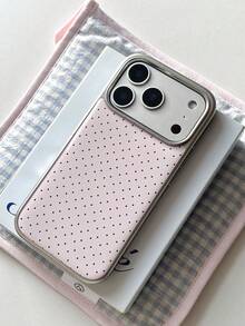 1 chiếc, kiểu dáng Hàn Quốc, mạ đen, họa tiết sóng bạc, phù hợp với 17, 17 Pro Max/ 16 Pro Max/ 15 Pro/ 14, 13/12/11. Thích hợp làm quà tặng Ngày Valentine/Sinh nhật/Ngày của Mẹ/Lễ Phục Sinh cho gia đình/bạn bè/chị gái/bạn gái. - Hồng - Xem 4