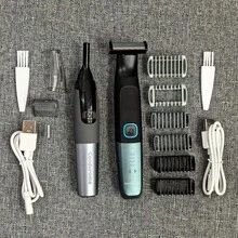 Conduroma Men's Grooming Kit - Electric Body And Beard Trimmer With Guide Comb, Rechargeable Nose, Ear And Eyebrow Trimmer - Face And Body Precision Grooming Set, Great Gift For Father And Boyfriend - Dark Grey - View 1