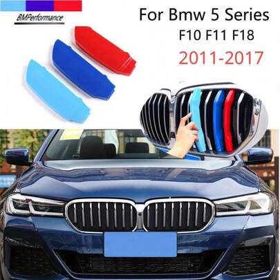 3PCS M Performance Car Racing Grille Strip Trim Clip For BMW 5 Series 5 F10 F11 F18 2011-2017 2013 2014 2012 2015 2016