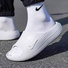 Nike Rejuven8一腳穿男士休閒厚底一字拖鞋 - 白色 - 查看 6