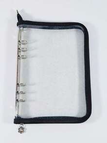 Sổ tay bìa cứng A5 có khóa kéo, bìa kim tuyến, sổ Bullet Journal kèm 10 trang PVC trong suốt có thể thay thế, văn phòng phẩm dành cho học sinh. - Nhiều màu - Xem 9