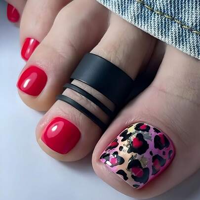 Bộ 24 móng tay giả vuông ngắn kiểu châu Âu, lãng mạn và thanh lịch với họa tiết nhiệt đới đơn giản lấy cảm hứng từ đại dương, có thể đeo và tháo rời dễ dàng, phù hợp cho các bữa tiệc, dạ hội và sử dụng hàng ngày.