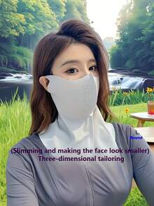 3pcs/Set Women's Full Face Sunscreen Dust-Proof Mask, UV Protection Neck Cover, Suitable For Driving, Cycling, Summer & Autumn - A - View 3