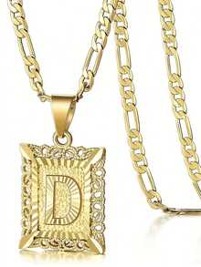 26个英文字母项链，时尚百搭的男女情侣项链，适合日常佩戴和约会 - 彩色 - 查看 34