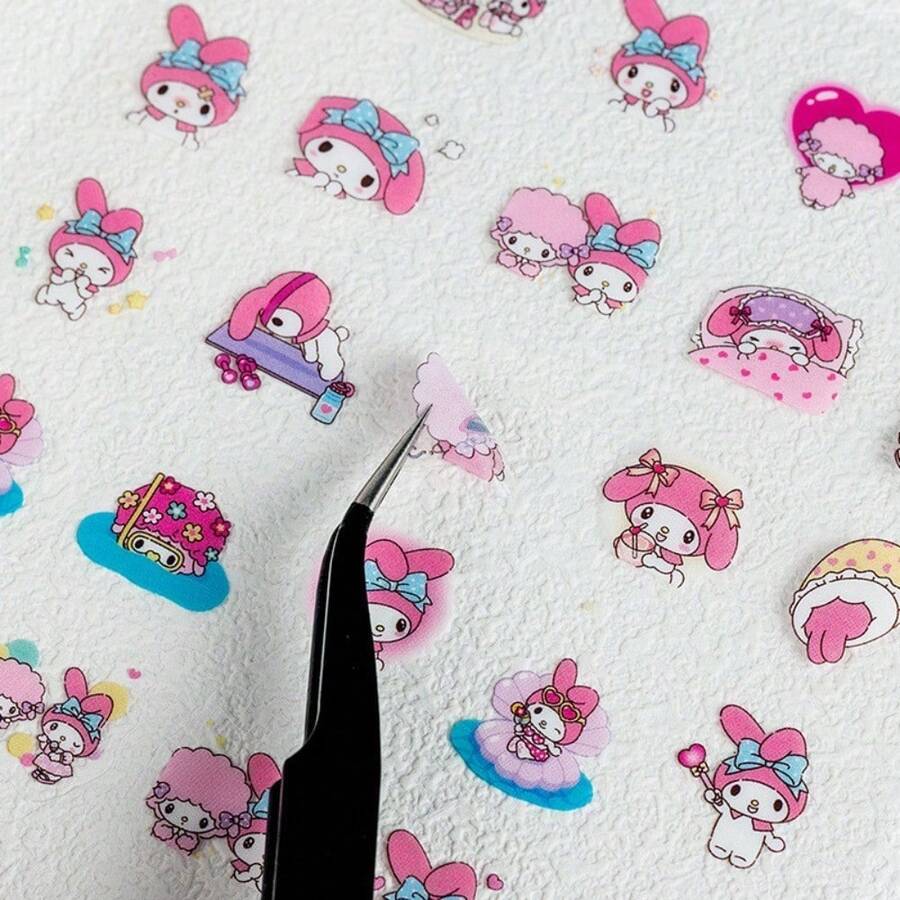 SANRIO 4Sheets Cute Pet Cartoon Account Material Waterproof Stickers For Bicycle Hand Account Pencil Case Decals - Multicolor - View 1