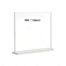 2个8.5英寸x11英寸T型亚克力标牌架，双面透明亚克力展示架，新款亚克力T型宣传册架，适用于相框架，家庭/办公室/零售/展览 - T-Clear - 查看 14