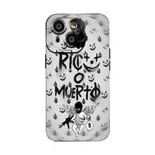 Funda para teléfono Rich or Dead Artistic compatible con teléfonos   17,  16 Pro Max,  15 Pro Max,  13 y  12. Fabricada en TPU, mejora la protección de la lente y presenta llamativos diseños gráficos que brindan una protección integral contra golpes y caídas con una apariencia elegante y moderna. Es el regalo perfecto para familiares, amigos, seres queridos, novios, novias y aniversarios. - Negro - Ver 2