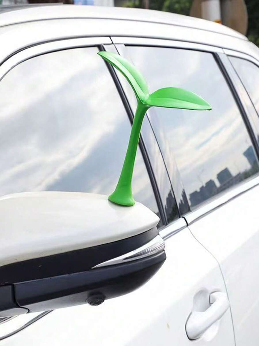 2 piezas Pegatinas decorativas 3D para coche | Cuernos de diablo y pequeño árbol | Decoración para techo | Cuernos de diablo y pequeño árbol divertidos para decoración de techo, adecuado para todos los modelos de coche | Agrega personalidad a tu coche - A - Ver 1