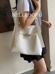 Large Capacity Versatile Commuter Underarm Bag For Women - White - View 3