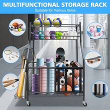 Garage Sports Equipment Organizer - Black - View 4