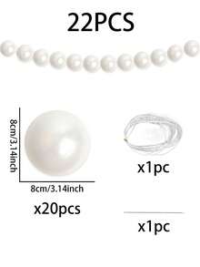 Bộ trang trí treo bằng ngọc trai giả sang trọng 22/14/12 món, vòng hoa ngọc trai cho tiệc cưới, trang trí khu vực tiệc cưới, trang trí tiệc đính hôn, trang trí bất ngờ kỷ niệm, trang trí bàn tráng miệng đám cưới, trang trí tiệc ngoài trời, trang trí nhà cửa lãng mạn. - Xem 13