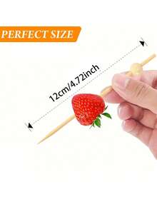 200pcs Elegant Natural Wooden Cocktail Picks, Decorative Skewers Suitable For Beverages, Appetizers And Party Snacks, Creative Artistic Toothpicks, Appetizer Picks, Bamboo Skewers, Floral Picks, 4.72 Inch Silver Wooden Cocktail Picks, Cake & Burger Art Forks, Sandwich Picks, Disposable Cake & Dessert Picks For Wedding Party, Buffet Cupcake Picks, Decorative Bamboo Skewers For Hawaiian Party, Halloween And Christmas Decor - Monochrome - View 11