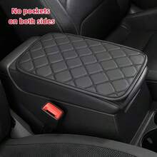 Almofada de apoio de braço para carro com estampa de pentagrama (1 Peça), disponível nas versões com e sem compartimento duplo, em Pu, ideal para guardar documentos, 30,5 cm x 20,3 cm, acessório para interior de carro. - Sem bolsos - Ver 14