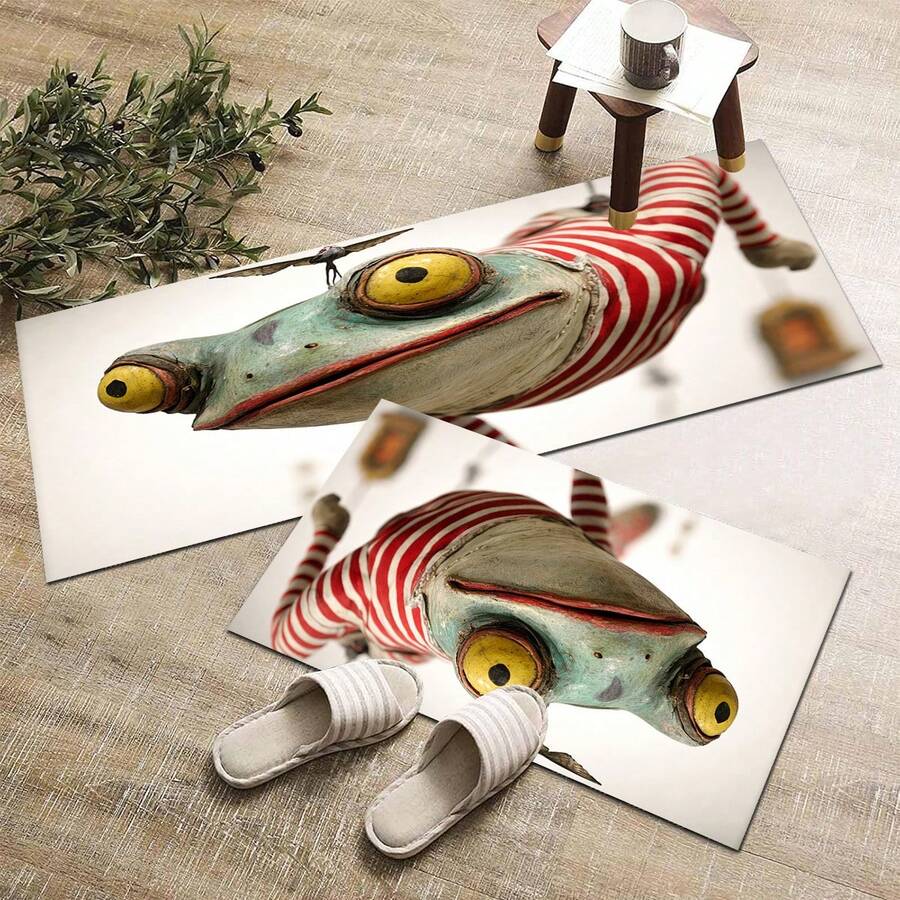 1pc Funny Frog Pattern Design, Kitchen Decor, Home Decor, Decorative Mat, Fashion Doormat, Multi-Purpose Mat, Kitchen Floor Mat, Kitchen Mat Set, Kitchen Floor Protector, Comfort Standing Mat, Living Room Bedroom Bathroom Laundry Office Area Rug, Home Decoration Indoor - Multicolor - View 1