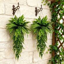6 Pieces Of New Spring Persian Grass - Large High-End Elegant Artificial Tropical Rainforest Palm Tree Imitation Green Plants - Green Leaves - Can Decorate Indoor/Outdoor - Courtyard And Garden Decoration - Multicolor - View 7