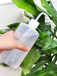 1pc Multifunctional Plastic Squeeze Bottle With Curved Spout And Narrow Nozzle, Transparent Squeezable Watering Can, Suitable For Indoor Succulent Plants, Precise Liquid Dispensing, Suitable For Indoor Plants Cactus Pots Small Gardening Tools, Portable Water Dispenser, Eyelash Extension Fluid Bottle - LUGU - View 3