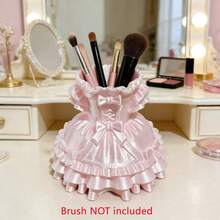 1pc 3D Princess Dress Shaped Cute Desktop Storage Box, Pen Holder, Cosmetic & Decor Display - Multicolor - View 11