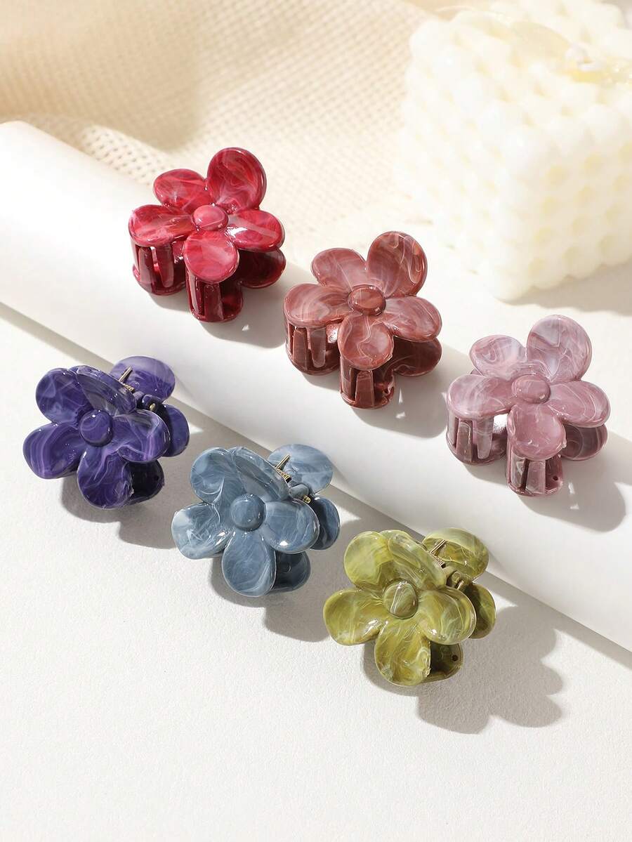 6 chiếc kẹp tóc hoa màu macaron nhuộm tie-dye, kiểu dáng nhẹ nhàng dành cho bé gái, phù hợp cho đi học, tụ họp thường ngày, dã ngoại mùa xuân, búi tóc, buộc tóc cao và các kiểu tóc khác, phụ kiện tóc đa năng cho bé gái. - Nhiều màu - Xem 1