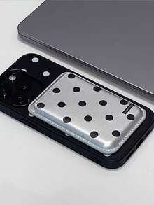 Minimalist Polka Dot Niche Magnetic Card Holder Magsafe Leather Card Case - Multicolor - View 6
