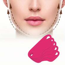 4pcs V-Shaped Face Shaping Mask, Reduces Double Chin, V-Line Lifting, Gentle Skincare, Easy To Use, Portable Facial Care Tool, Low Irritation, Also Suitable As A Gift - Multicolor - View 4
