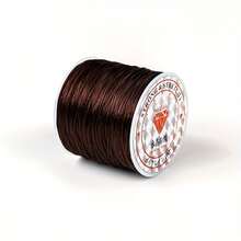 WGRXIRANYKM 40M/Roll Elastic String 0.8mm For DlY Bracelets Necklace Beading Jewelry Making Crystal Thread Party Balloon Cord Decorations - Dark Brown - View 17