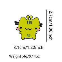 Cute Cartoon Alien Cat Men Women Brooch For Clothes Briefcase Badges Soft Enamel Pin Zinc Alloy Lapel Pins For Backpack Jewelry Accessories - Black - View 4