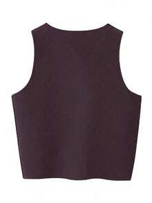 Freeform 女士无袖背心，独特优雅时尚，高端浪漫商务休闲度假毕业独立日等场合皆宜，尺码偏小，建议夏季选购大一码。 - 棕色 - 查看 2