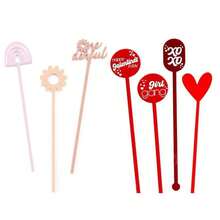 Sản phẩm mới: Que khuấy cocktail bằng acrylic có nơ, đồ dùng cho quán bar, tiệc tùng, đồ dùng cần thiết cho các dịp lễ hội. - Nhiều màu - Xem 7