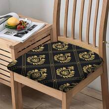 2/4/6 pièces Housses de coussin de siège stretch à motif totem vintage, Housses de chaise, Convient pour la décoration de la maison, le salon, la salle à manger, le jardin, l'hôtel, les événements, Matériau polyester lavable, Protecteur de coussin de siège de chaise - Multicolore - Voir 5