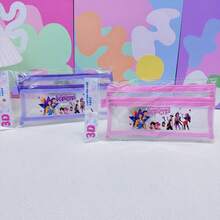Hasbro 猎巫队双层网眼铅笔盒，透明卡通文具袋，化妆品收纳袋 - 彩色 - 查看 4