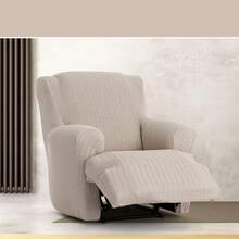 Kiva Bi-Elastic, Breathable, And Easy-To-Fit Recliner Cover For Armchairs With Feet Together, Available In Various Colors - Recliner Cover With Foam Inserts - Lino Me - View 5
