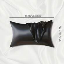 黑色美学缎面护发套装：奢华枕套、睡眠眼罩和免加热卷发器套装，午夜丝绸般柔软，打造柔顺秀发。 - 均碼 - 查看 2