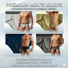 4-Pack Men's Premium Briefs – Ultimate Comfort Breathable Machine Washable Daily Wear - 4 Packs - View 7