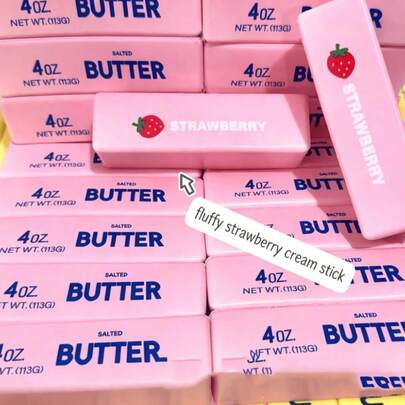 1pc Soft Butter Stick, Slow Rebound Stress Relief, Can Be Used Work, School, Entertainment, And Party Games, Making Moist Butter Stick Stress Ball Classroom Focus Tool! Silent Stretching Slow Rebound Stress Toy, Helps Reduce Distraction Fun Soft Squishy Toy